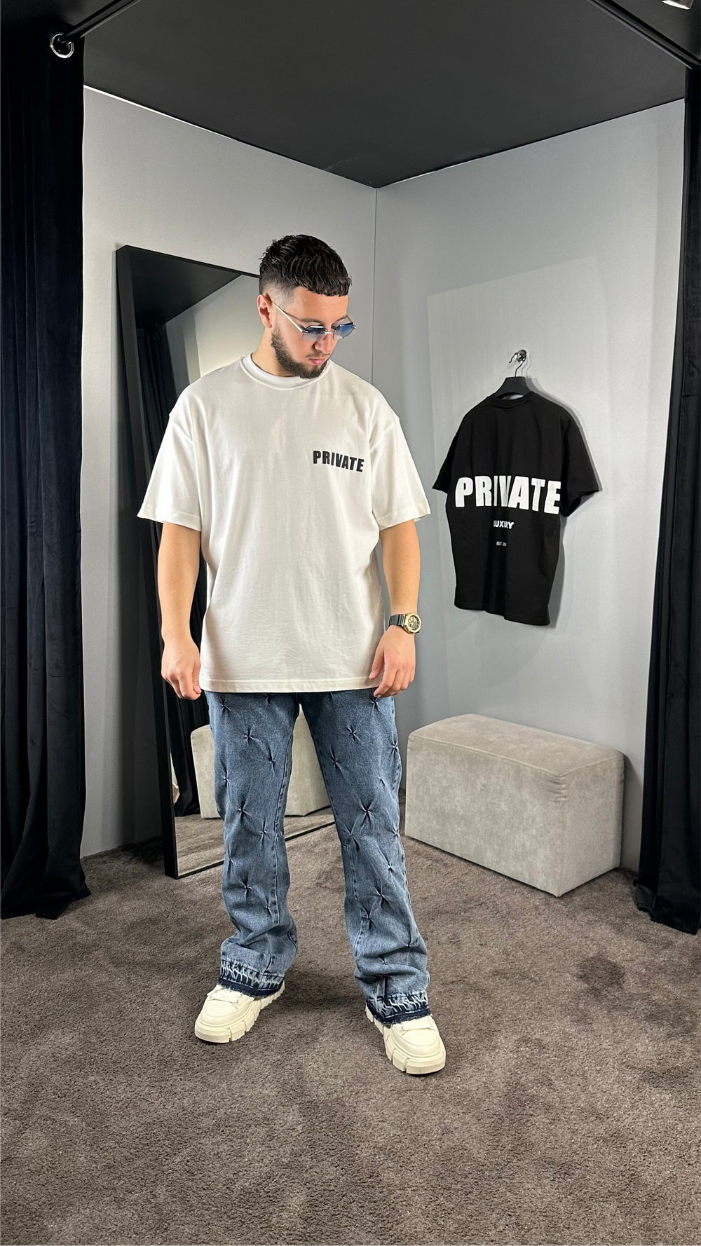 LE T-SHIRT PRIVATE BLANC