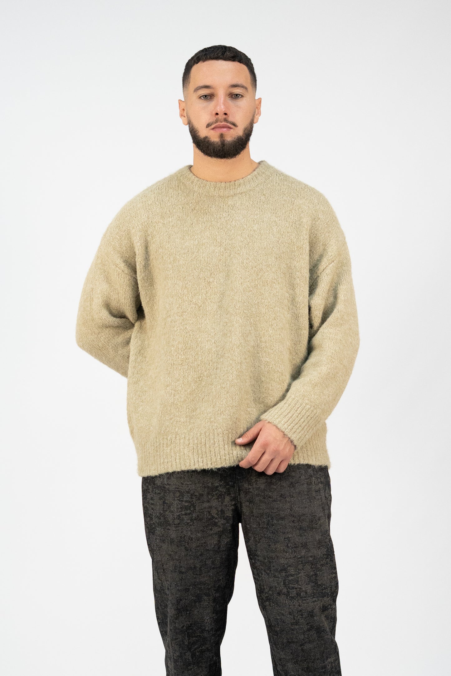 LE PULL EN MAILLE BEIGE